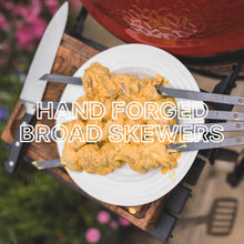Load image into Gallery viewer, Hand Forged Broad Skewers x 4