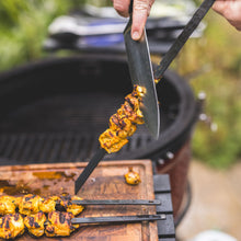 Load image into Gallery viewer, Hand Forged Broad Skewers x 4