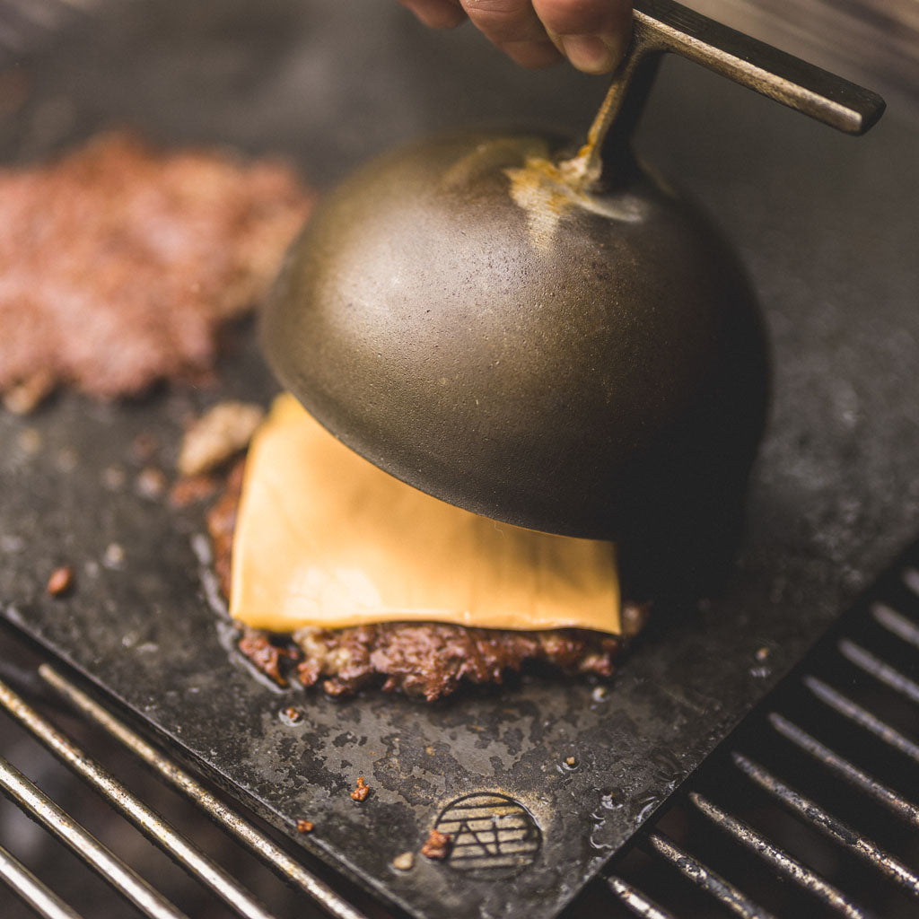 Kit Smash Burger Teckzoon 7 Pezzi - Pressa Hamburger, 4 Cloches, Spatole, Acciaio Inox Antiaderente - Foto 6